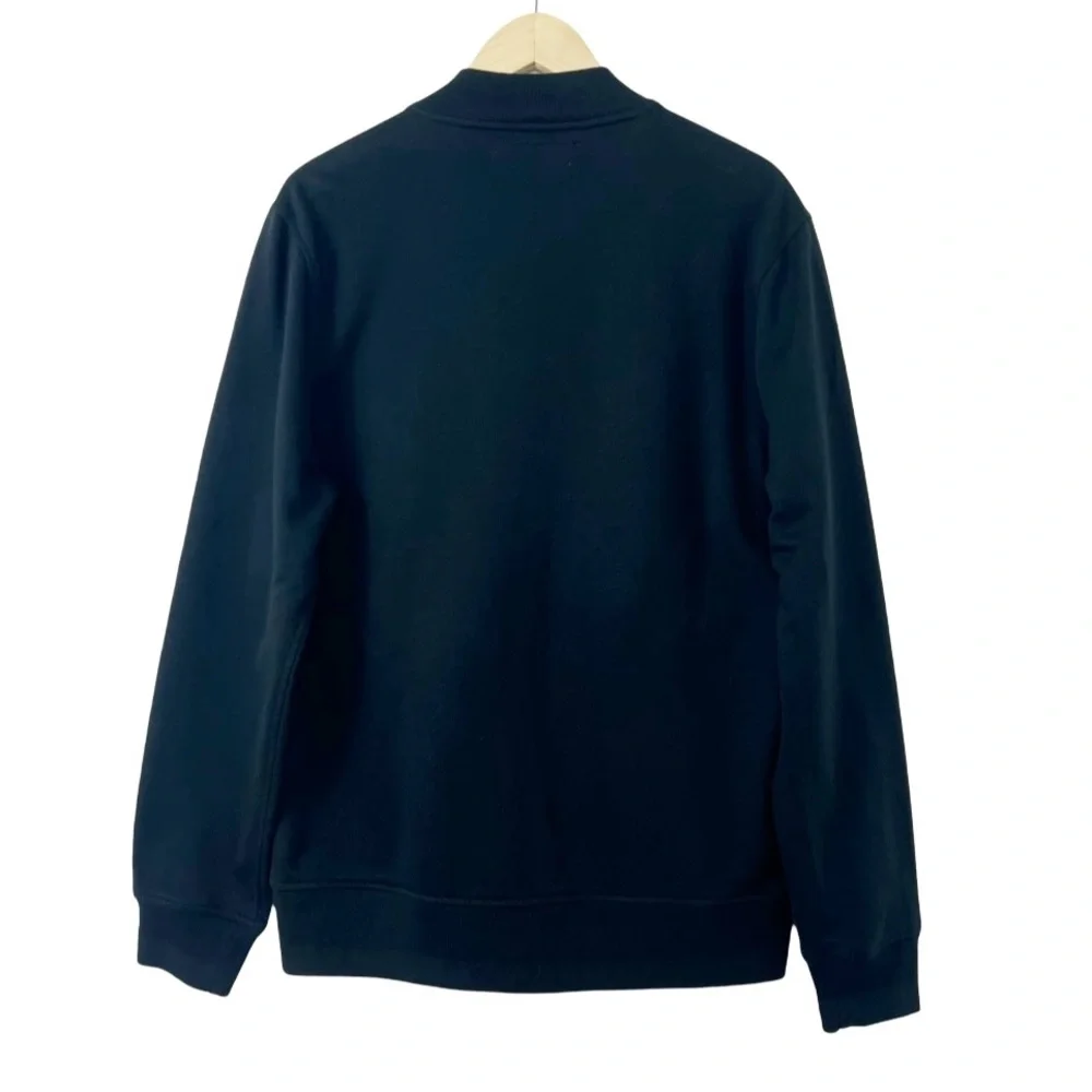 J.Crew Mercantile Fleece Bomber Sweater Jacket Black NWT